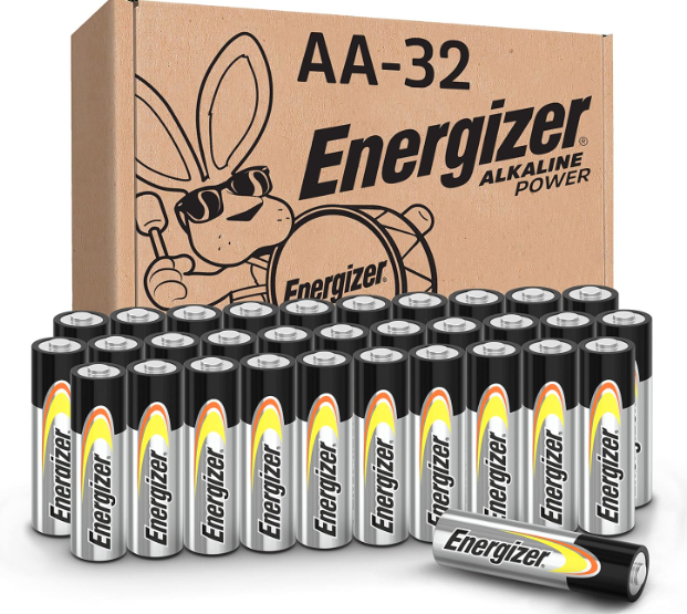 Energizer AA Batteries Alkaline Power, 32 Count Alkaline Double A Battery Pack