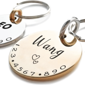 Cats Dogs ID Tags Personalized Lovely Symbols Pets Collar Name Accessories Simple Custom Engraved Products for Extra Small Four Legged Child Necklace Chain Anti-Lost Shiny Stainless Steel Charm
