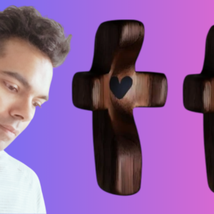 Wooden Cross Fidget Wood Prayer Pocket Cross My Heart Encouragement Gift for Children and Adults(Black 3pcs)