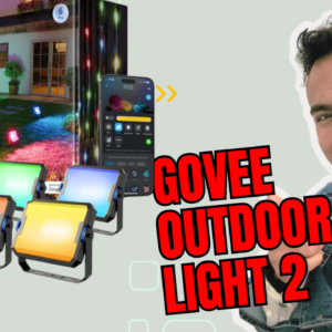 Govee Outdoor Flood Lights 2, RGBIC Warm Cold White LED Lights for Outdoor Decorations, 50 Scene Modes