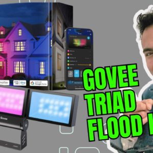 Govee Triad Outdoor Flood Lights, 48W 4500LM RGBIC 3 Head Security Lights, 2700-6500K, IP66 Waterproof