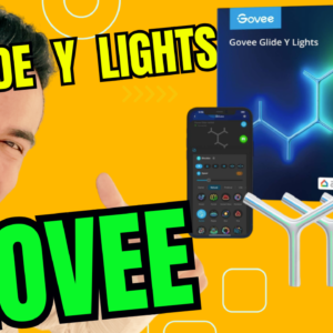 Govee Glide Y RGBIC LED Wall Lights, Smart Wi-Fi Gaming Lights with Music Sync, DIY and Timer Feature.