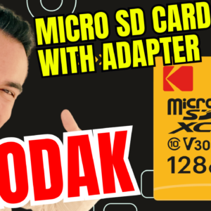 Kodak MicroSD Card 256GB UHS-II U3 V60 Ultra Fast Transfer Rate 300MB/s Read 160MB/s Write 4K/8K Video Ideal for Content Creator Includes SD Adapter