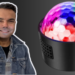 Disco Ball Light, Sound Activated Party Strobe Light, DJ Rave Lights with Remote, LED Stage Lights for Karaoke Birthday Christmas Halloween Decorations Indoor