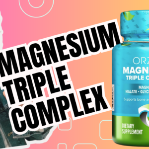 ORZAX Magnesium Triple Complex | Magnesium Glycinate, Citrate, Malate | Vegan, Gluten Free, Dairy Free, Halal | 200 mg of Triple Complex Magnesium for Muscles & Energy for Women and Men | 60 Tablets