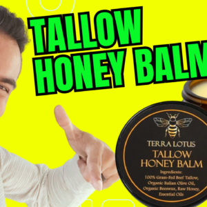 Organic Grass-Fed Beef Tallow Balm with Raw Honey - Moisturizing Cream for Soft, Smooth Skin - Handmade All-Natural Moisturizer (2 Oz, Unscented)
