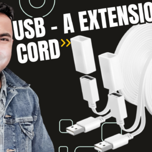 Flat USB Extension Cable White 20FT/6M 2Pack,USB Extender Wire Long Power Cord for WYZE Cam V4 V3 V2,OG,Ring,Google Nest,Blink Mini