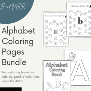 Alphabet Coloring Book Bundle