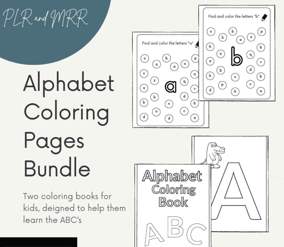 Alphabet Coloring Book Bundle