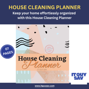 House Cleaning Planner