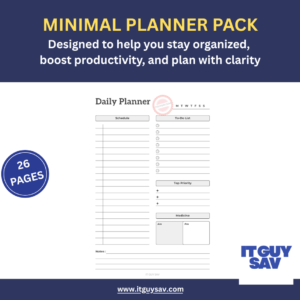 Minimal Planner Pack